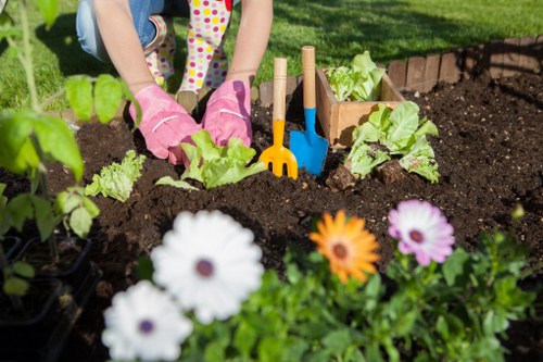 Highbury garden with efficient irrigation system